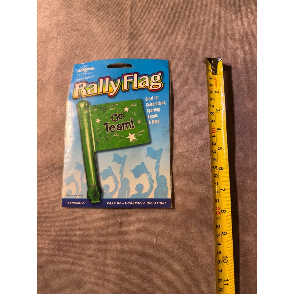 Anagram Inflatable Rally Flag Go Team Green Sporting Event Reusable 13771-01